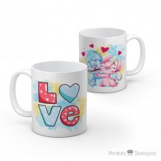 Porcelana - Stitch LOVE